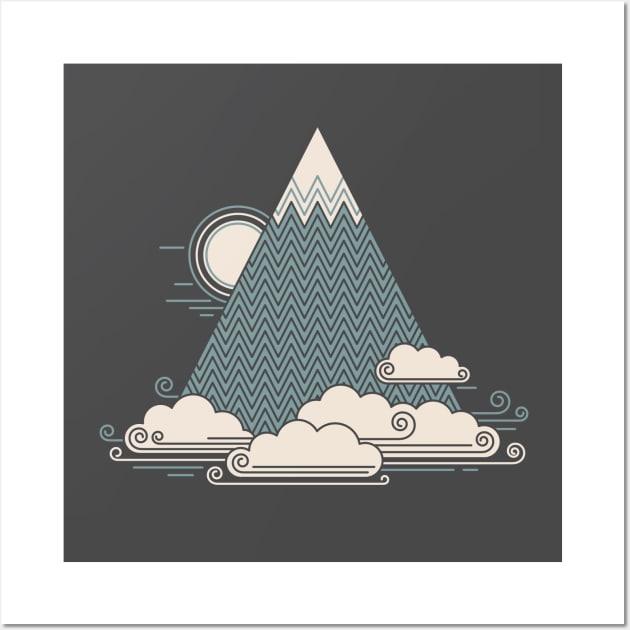 Cloud Mountain Wall Art by Thepapercrane